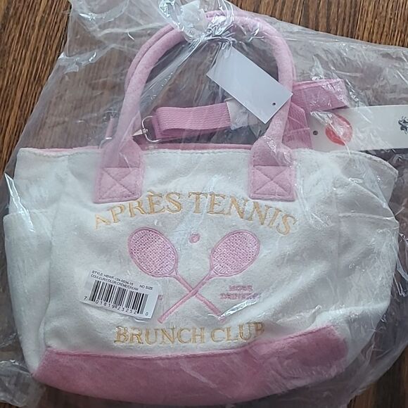 Wildfox Terry Apres Tennis Brunch Club Medium Tote - NWT - Picture 1 of 7